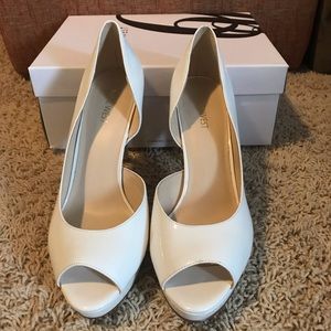 Nine West White Heels